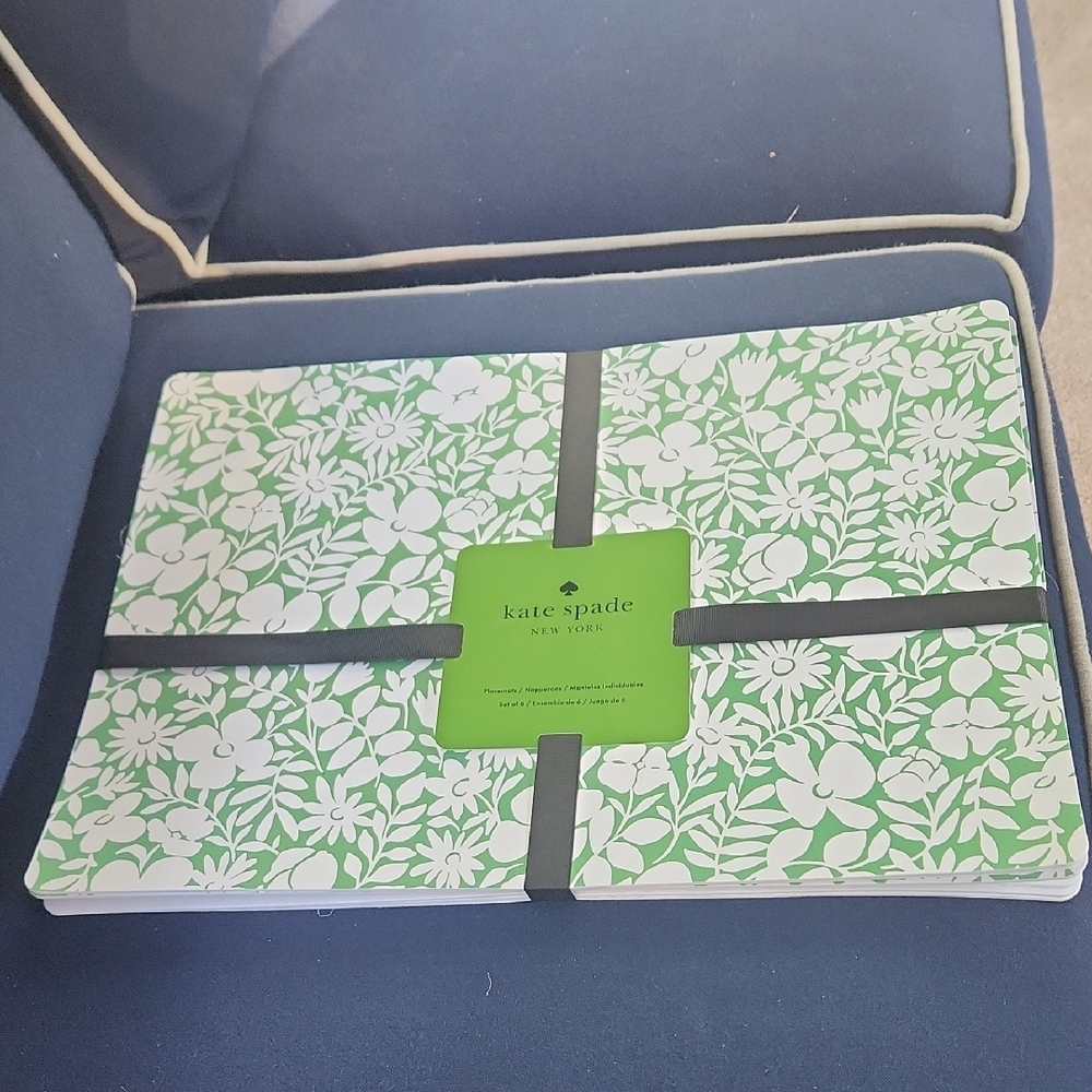 Kate Spade Green Floral Placemats Set Of 6